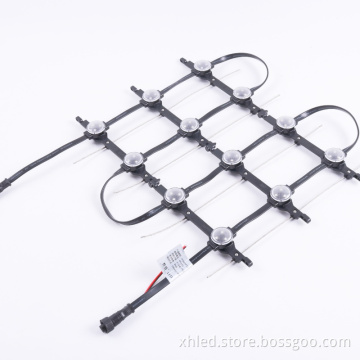 Flexible Waterproof Transparent LED Mesh Screen RGB 50mm DMX512 160 Degree Full Color